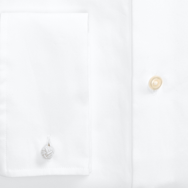 Slim-Fit Smokinghemd mit Piqu&eacute;-Latz Polo Ralph Lauren in Wei&szlig; 10