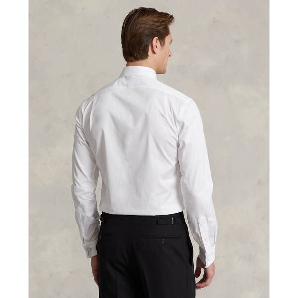 Slim-Fit Smokinghemd mit Piqu&eacute;-Latz Polo Ralph Lauren in Wei&szlig; 5