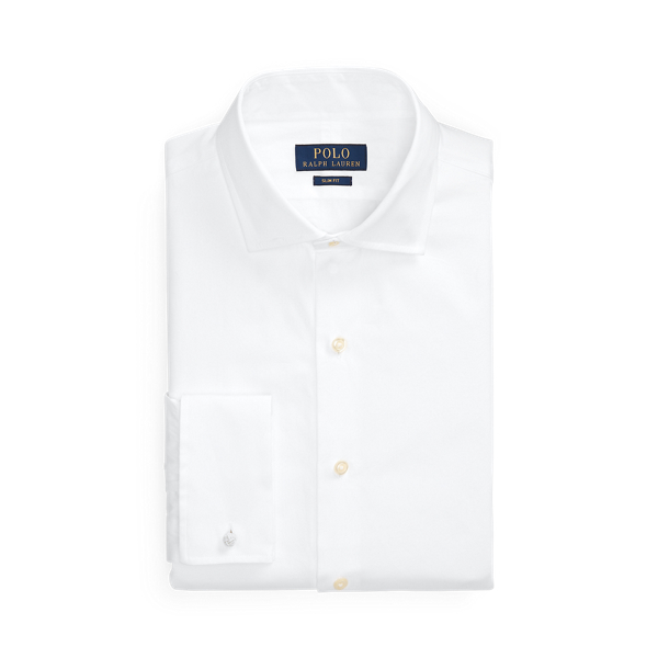 Slim-Fit Smokinghemd mit Piqu&eacute;-Latz Polo Ralph Lauren in Wei&szlig; 2