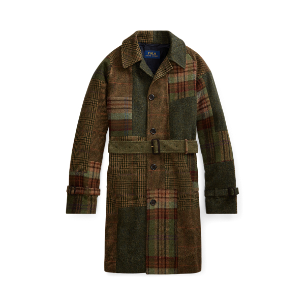 Patchwork Balmacaan Topcoat for Men Ralph Lauren UK