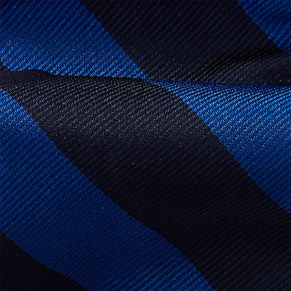 Navy/Royal Striped Silk Twill Narrow Tie Polo Ralph Lauren 3