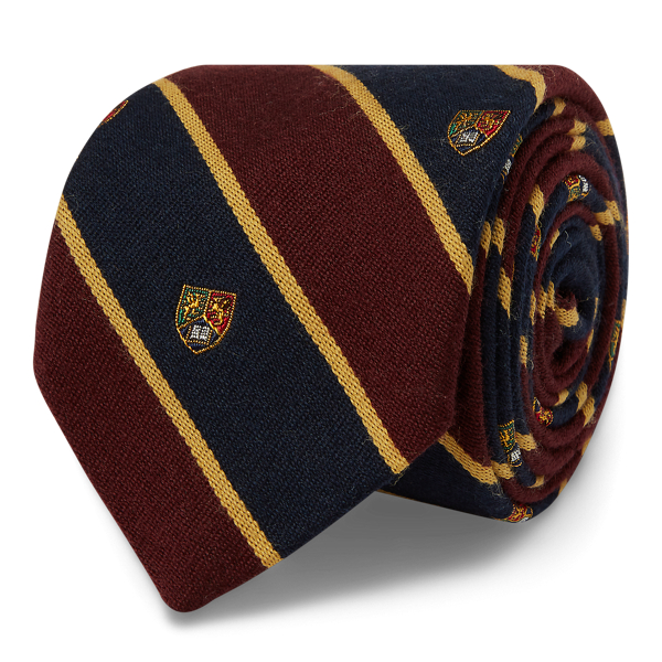 Wool-Silk Narrow Club Tie