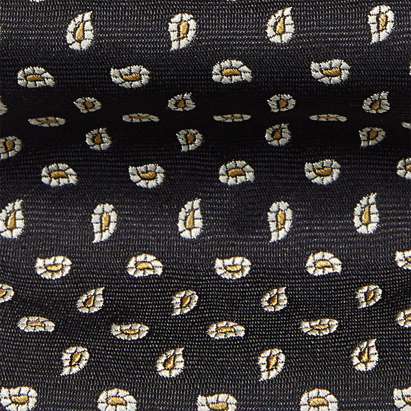 Navy Pine-Print Silk Narrow Tie Polo Ralph Lauren 3