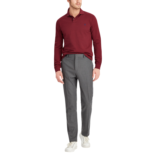 Classic Wine Custom Slim Fit Mesh Polo Shirt Polo Ralph Lauren 4