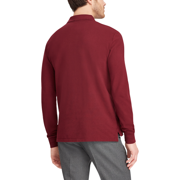 Classic Wine Custom Slim Fit Mesh Polo Shirt Polo Ralph Lauren 6