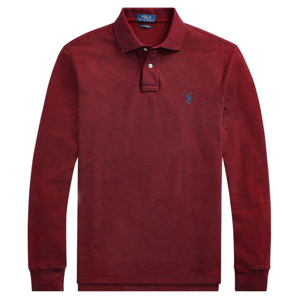 Classic Wine Custom Slim Fit Mesh Polo Shirt Polo Ralph Lauren 2