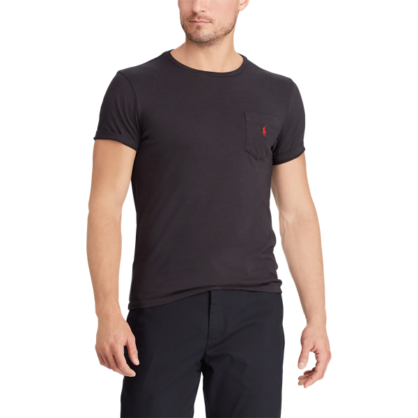 Metal Black Custom Slim Fit Cotton T-Shirt Polo Ralph Lauren 5