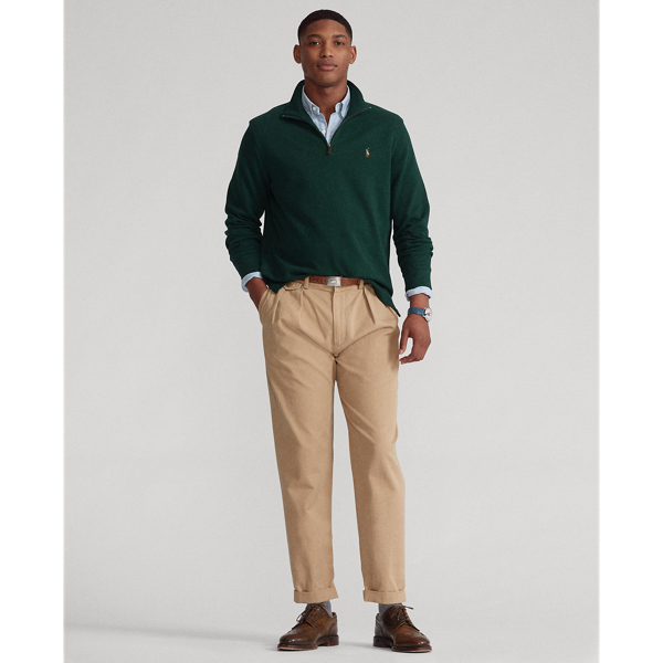 College Green Estate-Rib Quarter-Zip Pullover Polo Ralph Lauren 4