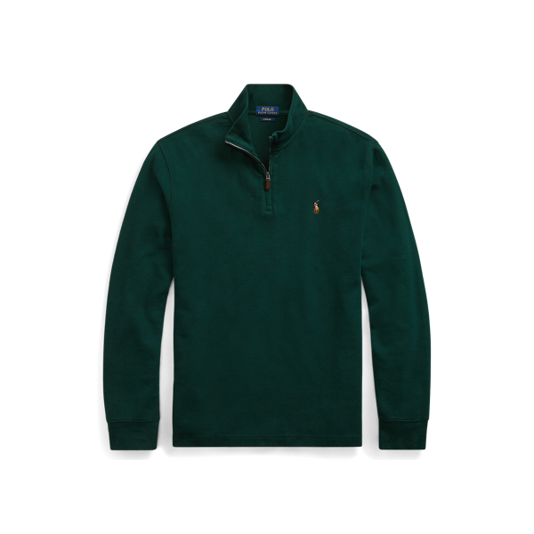 College Green Estate-Rib Quarter-Zip Pullover Polo Ralph Lauren 2
