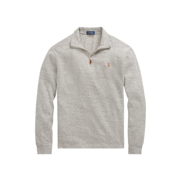 Dark Vintage Heather Estate-Rib Quarter-Zip Pullover Polo Ralph Lauren for fall 1