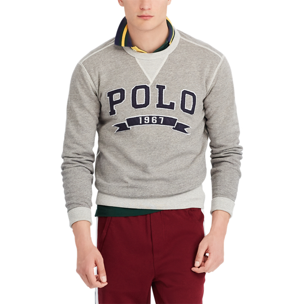 Spruce Grey Heather Cotton-Blend-Fleece Sweatshirt Polo Ralph Lauren 5