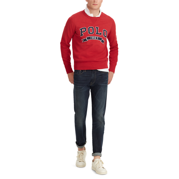 Sweat molletonn&eacute; en coton m&eacute;lang&eacute; Polo Ralph Lauren en Eaton Red 4