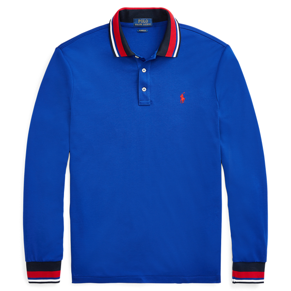 Custom slim fit interlock polo best sale