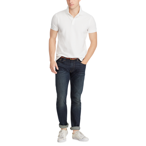 White/Tonal Pp Custom Slim Fit Stretch Polo Polo Ralph Lauren 4