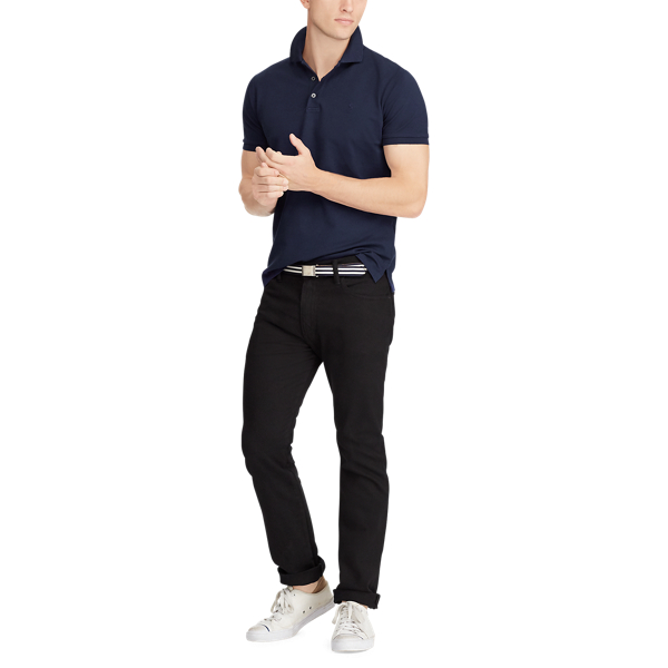Refined Navy/Tonal Custom Slim Stretch Mesh Polo Polo Ralph Lauren 3