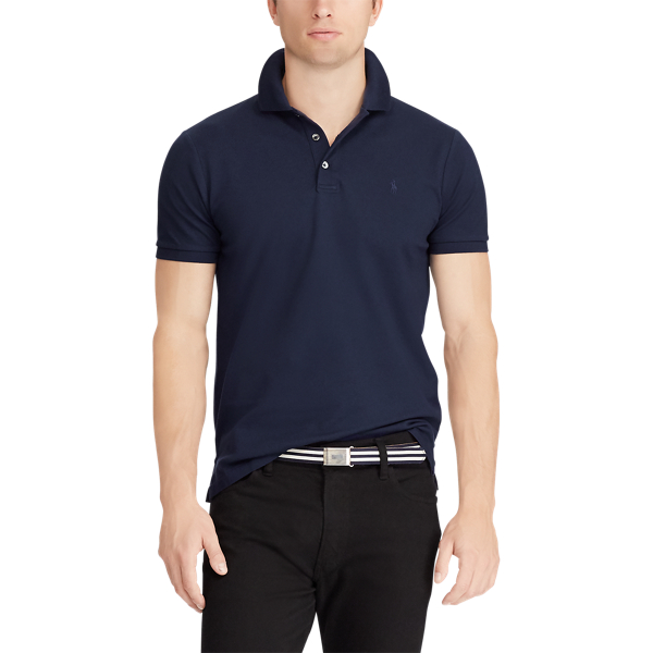 Refined Navy/Tonal Custom Slim Stretch Mesh Polo Polo Ralph Lauren 4