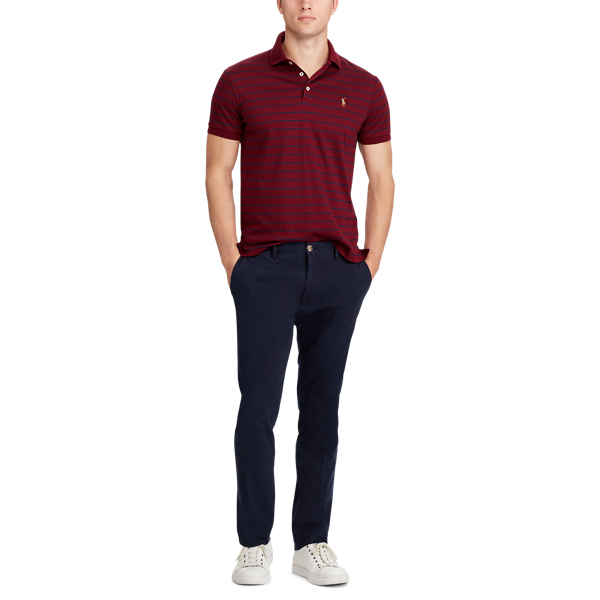 Classic Wine/ French Navy Classic Fit Soft-Touch Polo Polo Ralph Lauren 4