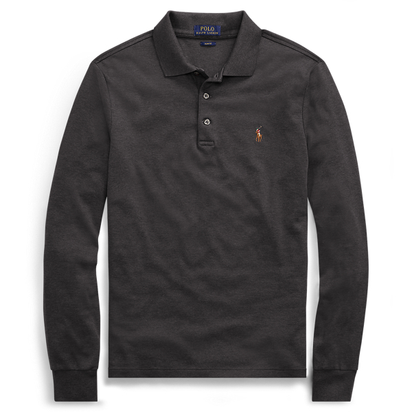 Ralph lauren grey long sleeve polo on sale