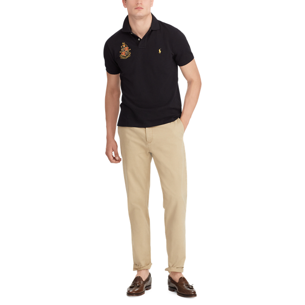 Polo Black Custom Slim Fit Mesh Polo Polo Ralph Lauren 4