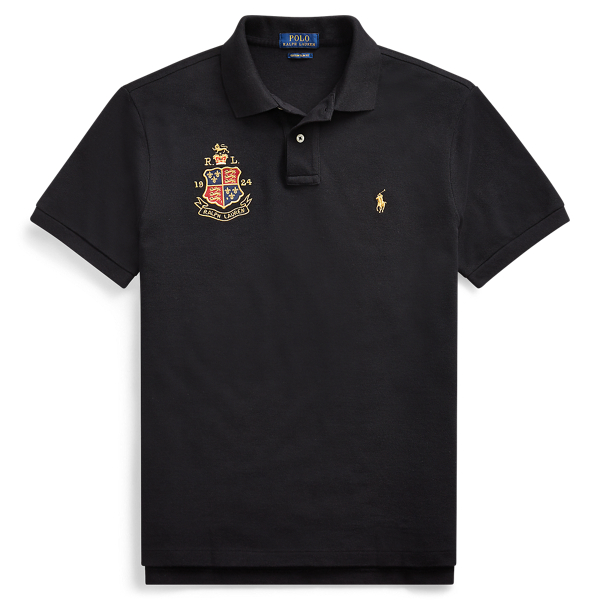 Polo Black Custom Slim Fit Mesh Polo Polo Ralph Lauren 2