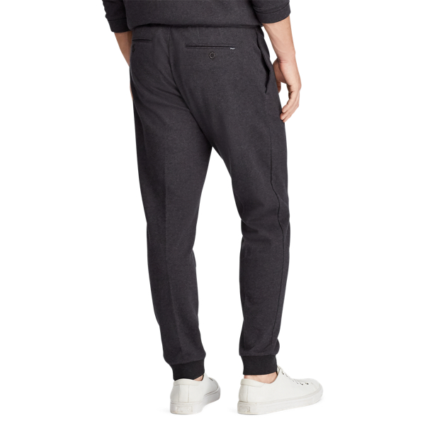 Gina Grey Heather Herringbone Double-Knit Jogger Polo Ralph Lauren 5