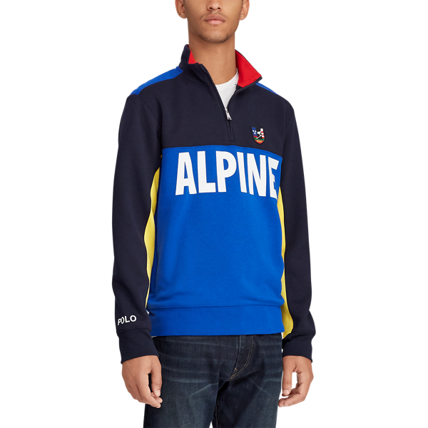 Sapphire Star Multi Double-Knit Half-Zip Pullover Polo Ralph Lauren 5