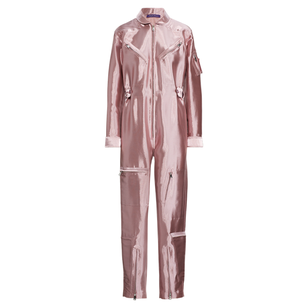 Metallic Lam&eacute; Cargo Jumpsuit Ralph Lauren Collection 1