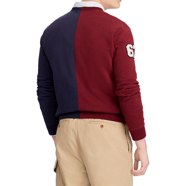 Navy/Wine Cotton-Blend-Fleece Sweatshirt Polo Ralph Lauren 5