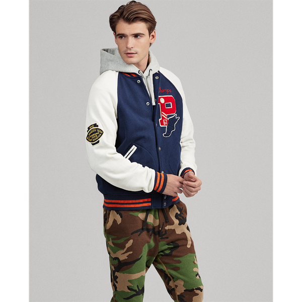 Fleece Baseball Jacket Ralph Lauren UK