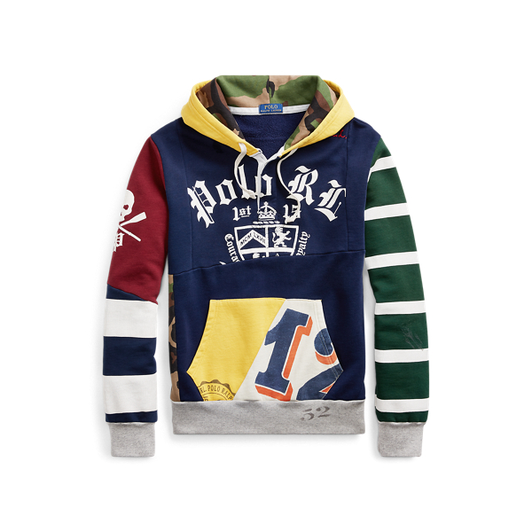 Polo Ralph Lauren Vintage Fleece Rugby outlet Graphic Print Hoodie Art Men’s Size M