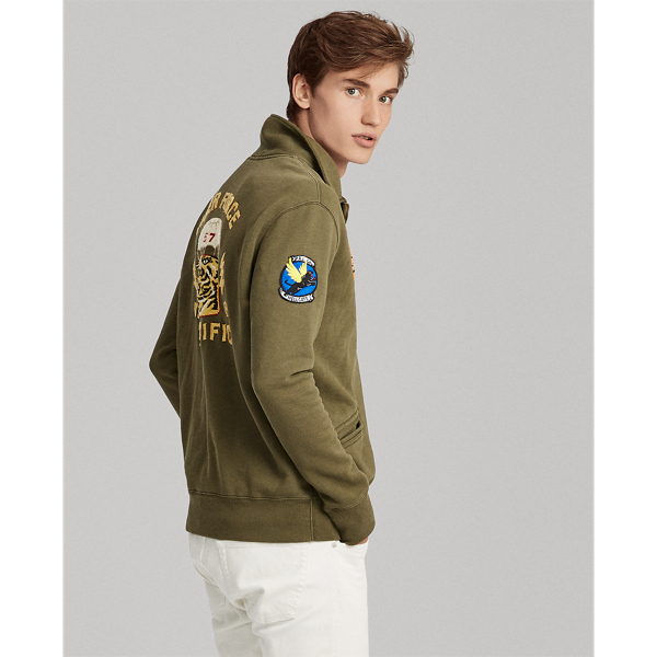 Canopy Olive Cotton-Blend-Fleece Pullover Polo Ralph Lauren 7