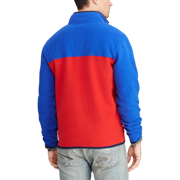 Bright Royal/Red Hi Tech Colour-Blocked Pullover Polo Ralph Lauren 6