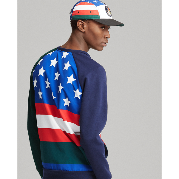 Double-Knit Graphic Sweatshirt Polo Ralph Lauren in Newport Navy/Moss Agate 8