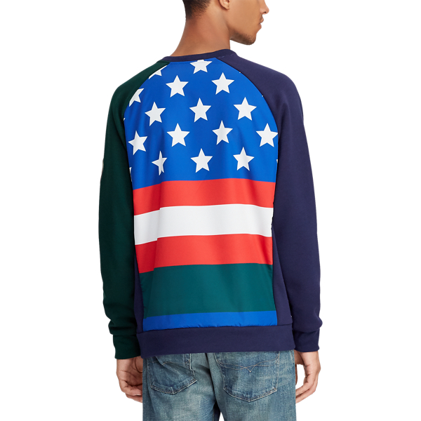 Double-Knit Graphic Sweatshirt Polo Ralph Lauren in Newport Navy/Moss Agate 6