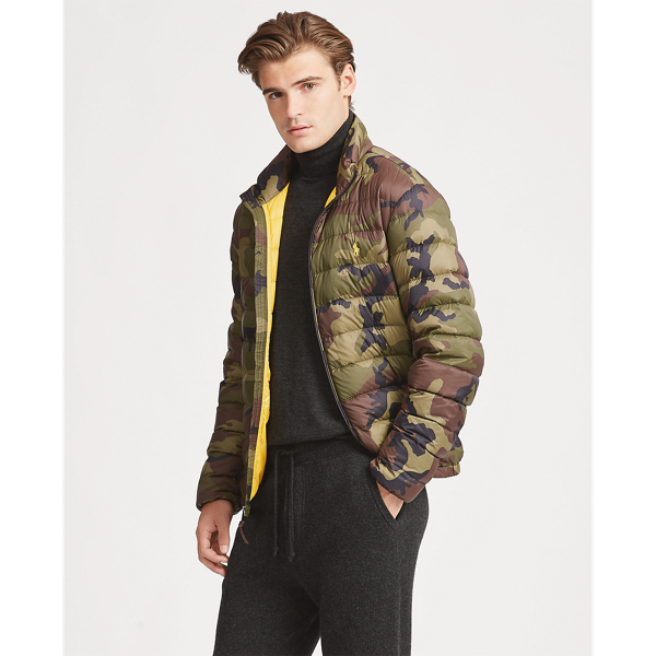 Camouflage polo jacket on sale