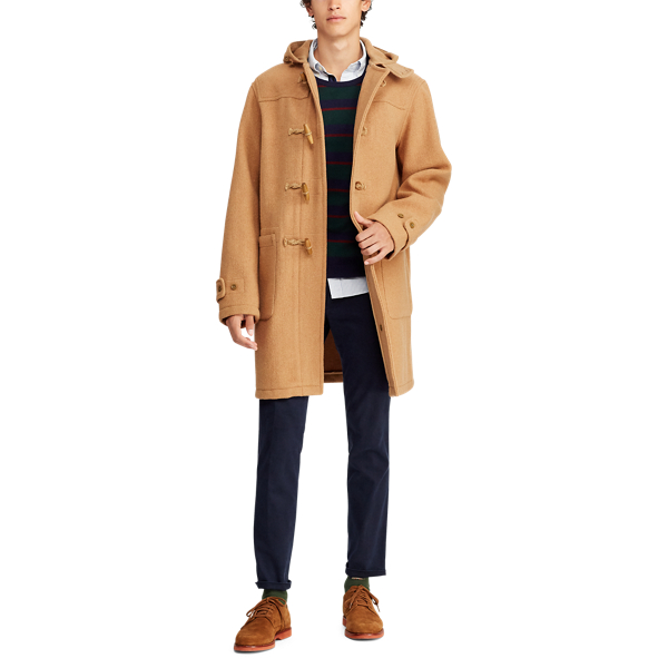 Wool Twill Hooded Duffel Coat