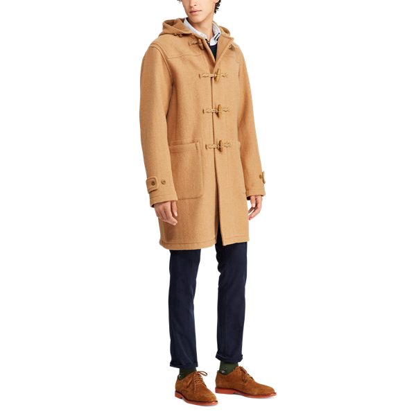 Wool Twill Hooded Duffle Coat