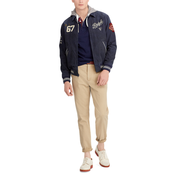 Norfolk Blue Embroidered Corduroy Jacket Polo Ralph Lauren 3