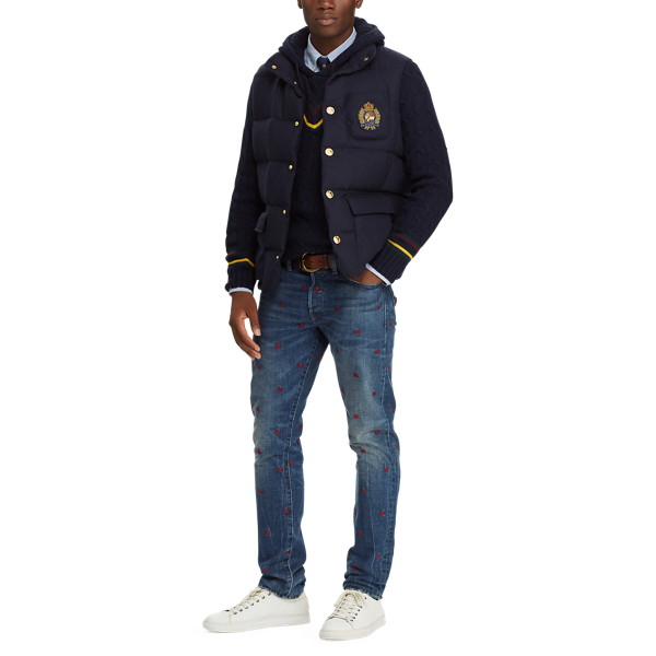 RL Navy Wool Down Vest Polo Ralph Lauren 3