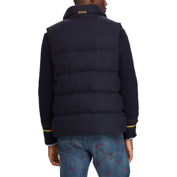 RL Navy Wool Down Vest Polo Ralph Lauren 5
