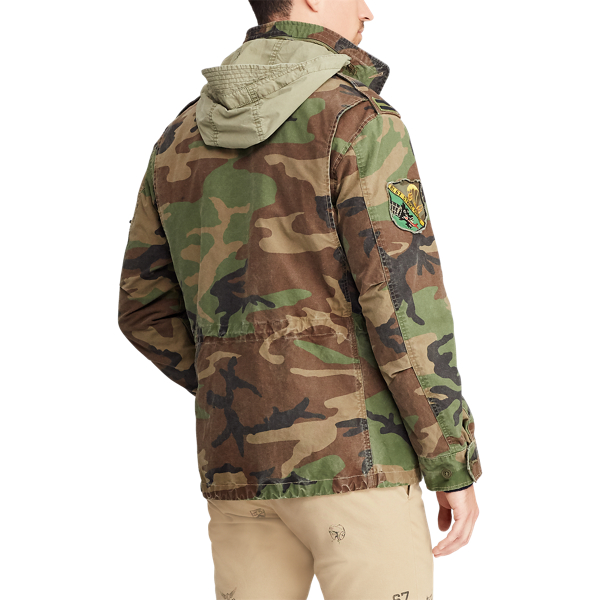 Ralph lauren camo hooded utility jacket hotsell