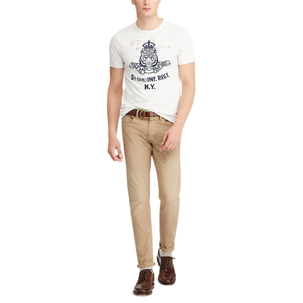 Jeans el&aacute;sticos Sullivan Slim Polo Ralph Lauren em Caqui Heyward 3