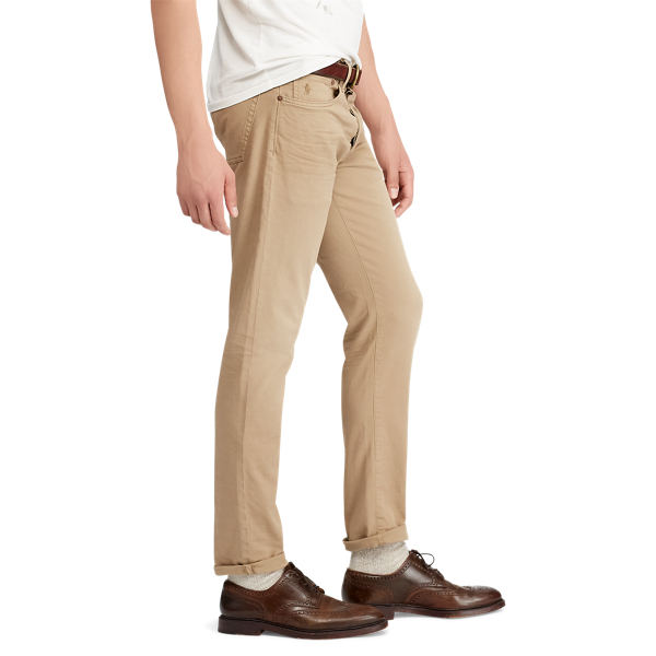 Jeans el&aacute;sticos Sullivan Slim Polo Ralph Lauren em Caqui Heyward 6