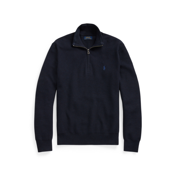 Polo Ralph Lauren Hybrid Half Zip Knit Piper Navy | The