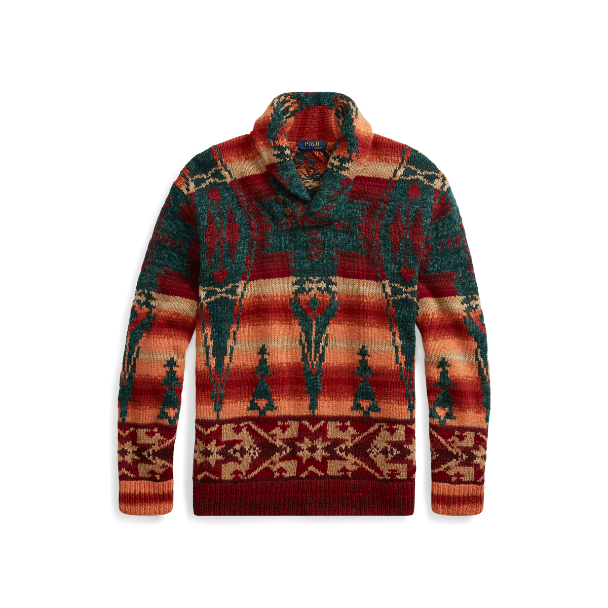 Polo popular Ralph Lauren tribal southwest lambswool cardigan vest