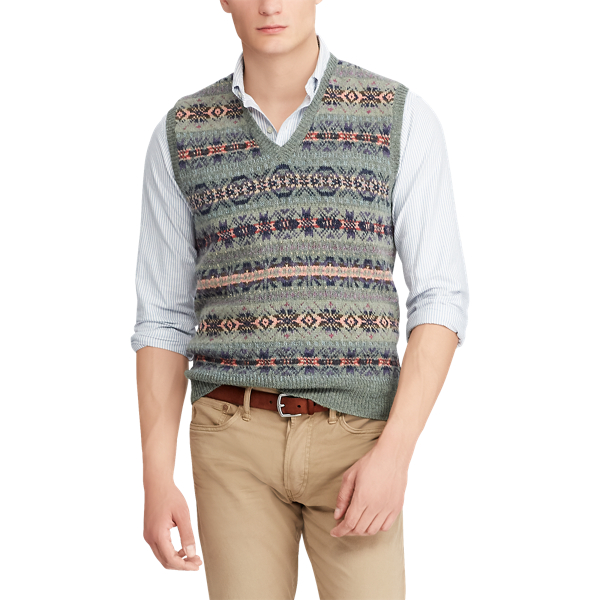 〓POLO RALPH LAUREN〓fair isle V-neck VEST Fair Isle Sweater Vest