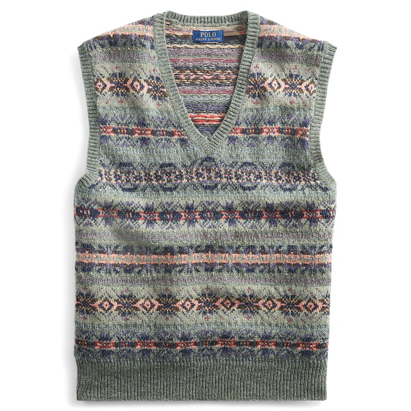 Fair Isle Wool Blend Vest Ralph Lauren UK