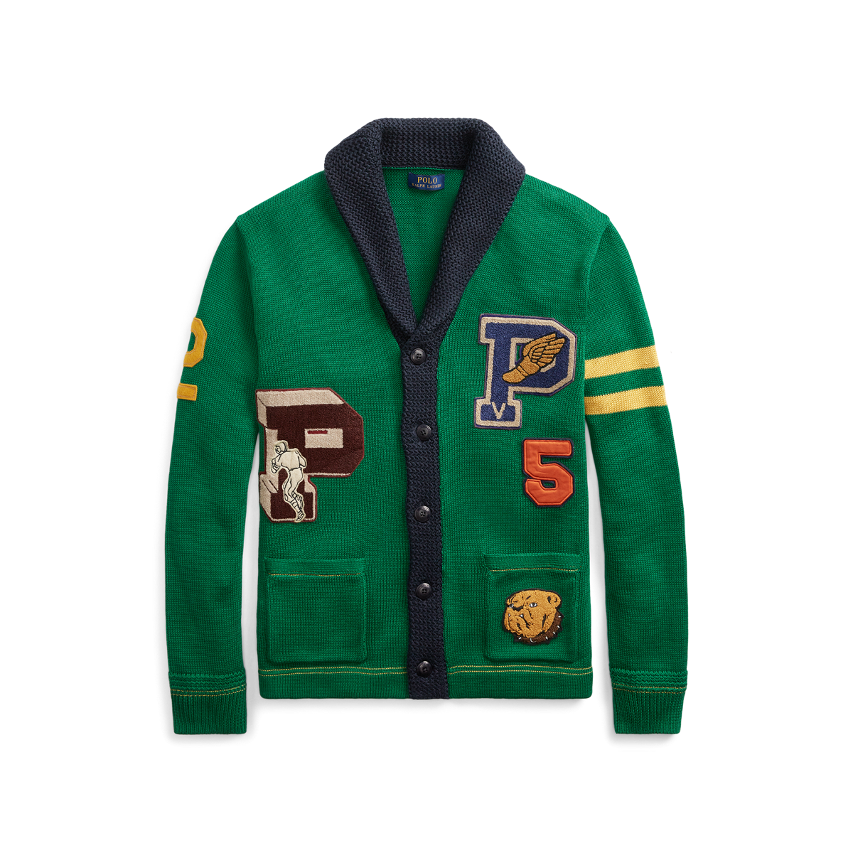 Ralph lauren varsity cardigan hotsell