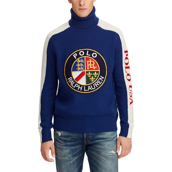 Royal Multi Wool Turtleneck Sweater Polo Ralph Lauren 5
