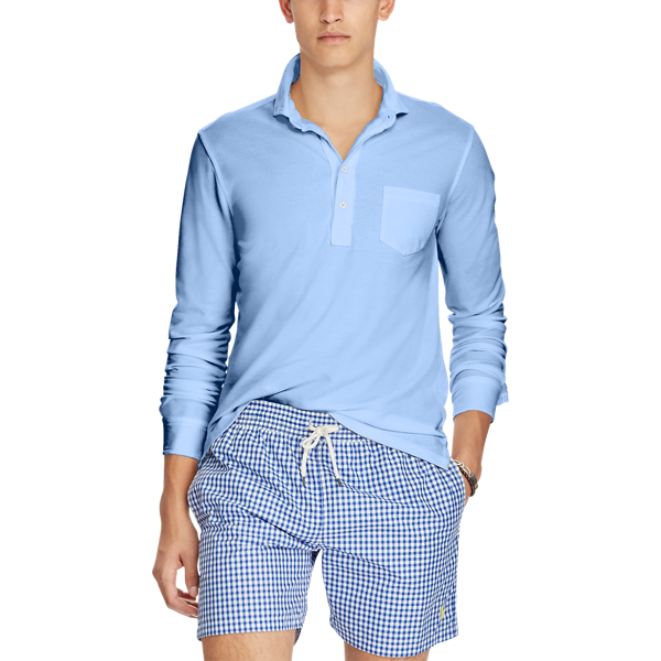 Cabana Blue Classic Fit Mesh Shirt Big & Tall 3